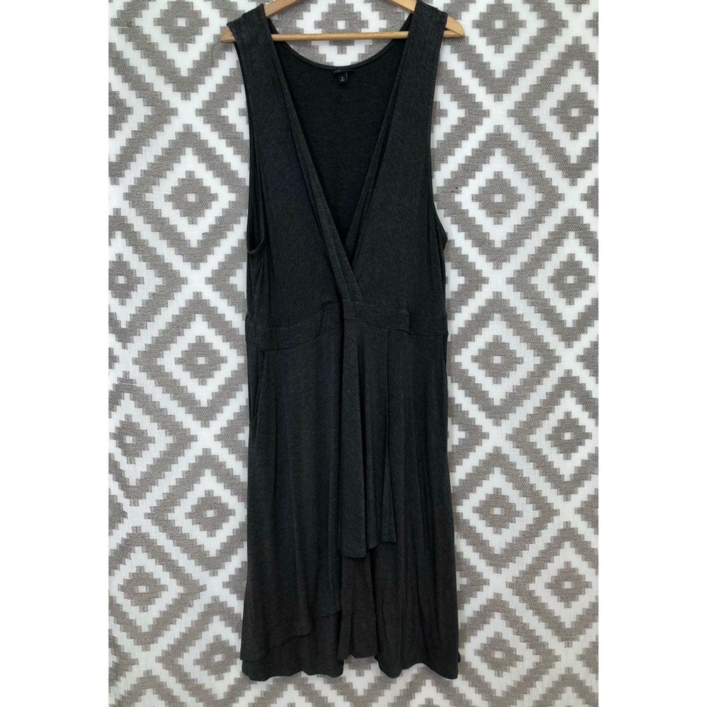 Torrid Gray Jersey Knit Sleeveless Surplice Faux Wrap Dress